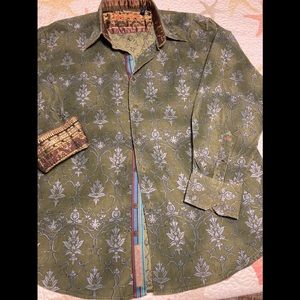 RARE AUTHENTIC ROBERT GRAHAM SOFT CORDUROY SHIRT. LIKE NEW